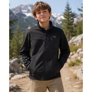 The North Face Apex Bionic Jacket Boys XL Black Soft Shell Zip Coat Women’s S